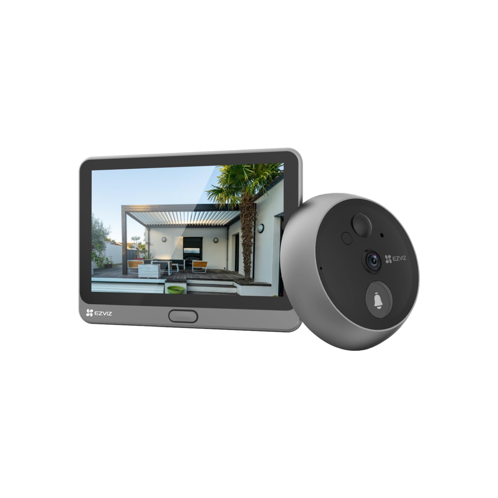 EZVIZ CP4 Visiophone Connecté Interphone Vidéo 1080P 4.3" Écran Tactile 4600mAh Détection Humaine Audio Bidirectionnel Vision Nocturne