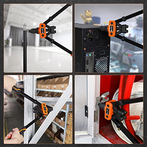 Hardell Rivet Gun, 14" Manual Hand Riveter With 100 Pcs Rivets, Heavy Duty Riveter With 5 Nosepieces For Plastic Metal Leather Vehicle #TOP6
