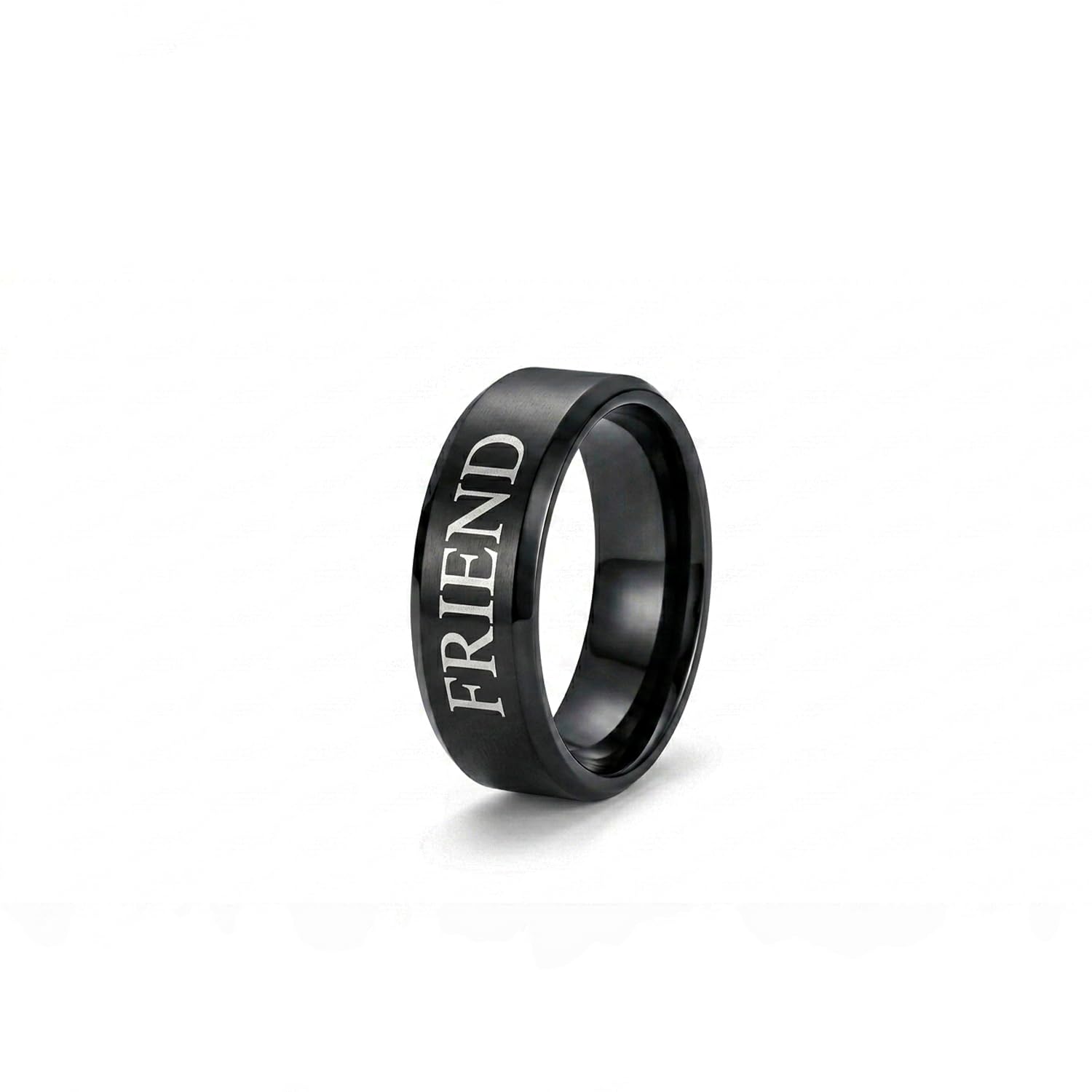 aurie Classic Good Friend inscribed Band Ring With AD Stone for Men & Women | Stylish Fashion Ring | Daily & Casual Wear Jewelry - mm-picture-12