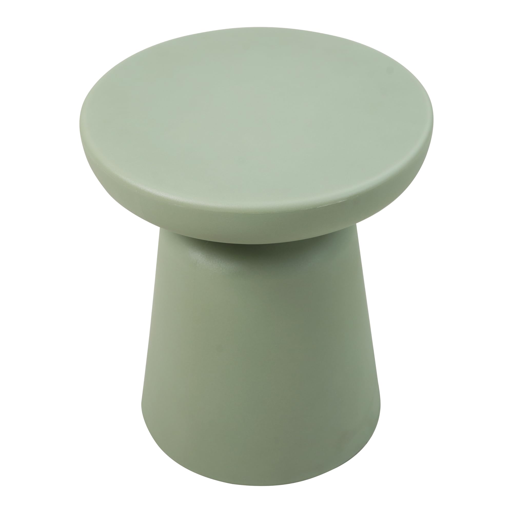 [en.casa] Mesa Auxiliar Posio para Salón Dormitorio Recibidor Mesa de Sofá de Diseño Único Mesilla de Noche Mesita de Café con Tablero Redondo 44 x Ø40 cm - Verde