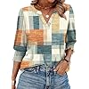 WIHOLL Blouses for Women Dressy Casual 3/4 Length Sleeve Womens Tops Trendy Summer Fall Shirts S-3XL