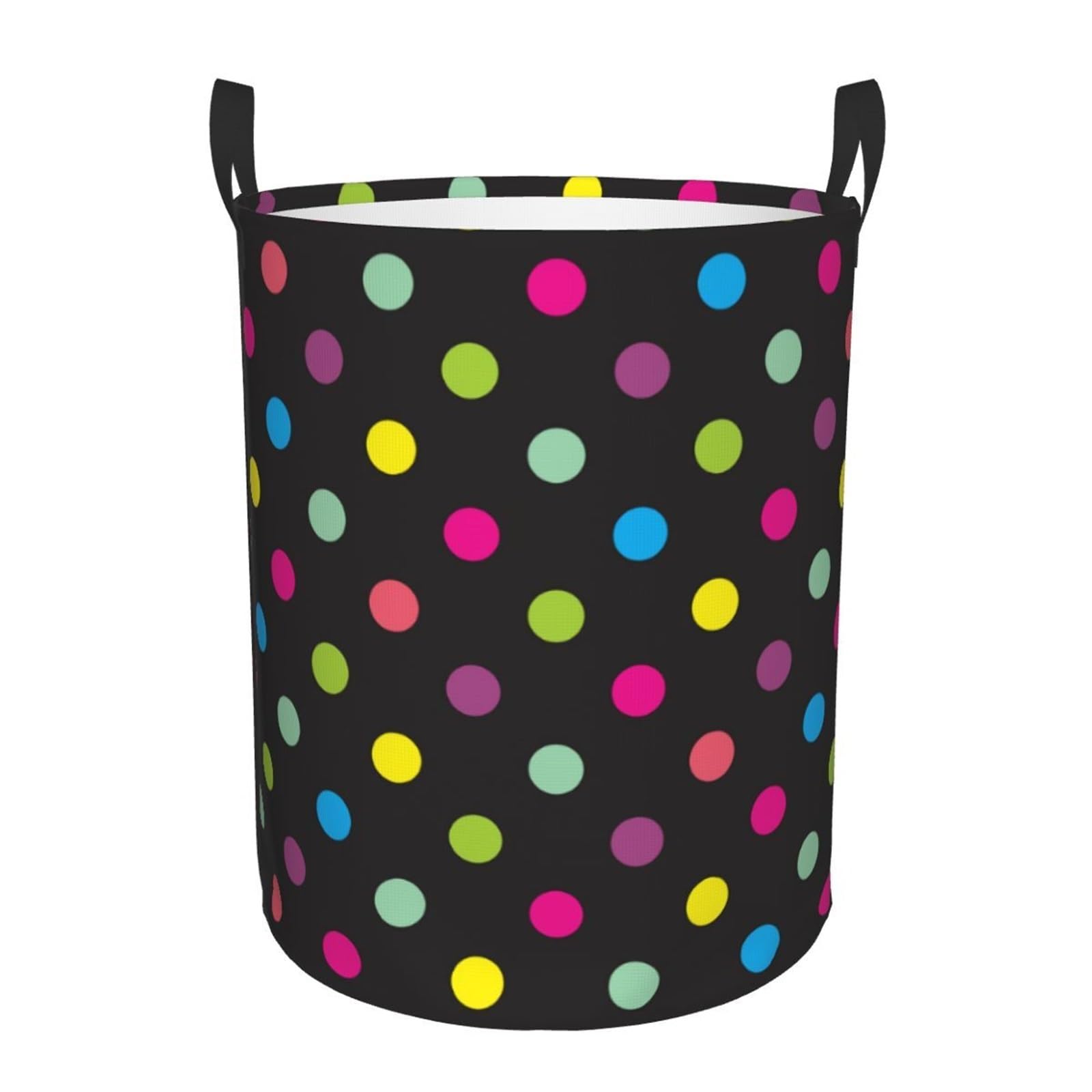 Fabric laundry hamper Polka Dots Pattern Laundry Basket Foldable Clothes Hamper Storage Bin for Family(Color2,50x40 cm)