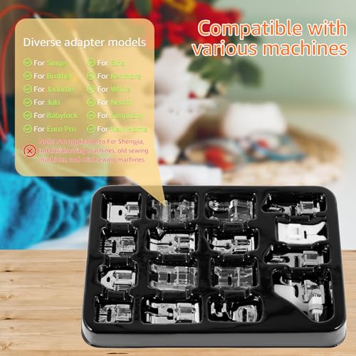 Set de 16 Pies para Máquina de Coser Metal miniatura 5