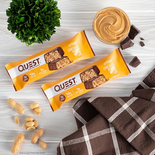Quest Nutrition QHBCPB12M12 Crispy Chocolate Peanut Butter Hero Protein Bar, 18G Protein, 1G Sugar, 3G Net Carb thumb #3
