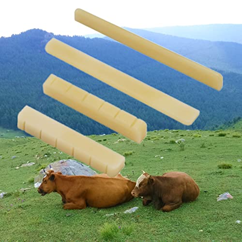 Miwayer Classical Guitar Bridge Unbleached Bone 6 Strings Saddle And Nut Made Of Real Natural Bone (Classical Bridges 2 Pair) #TOP4
