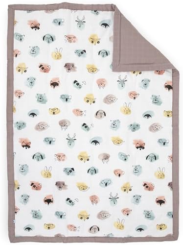 Little Unicorn Edredón de muselina de algodón para niños pequeños Manta súper suave Tamaño para cuna convertida y cama infantil Sábana acogedora