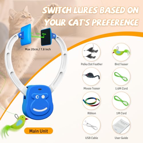 Image of Door Frame Cat Toy for Indoor Cats, Automatic Hanging Toy | Interactive cat toys for indoor cats with 2 play modes: automatic bouncing and rotating; hangs from door frames.
