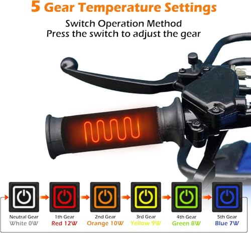 Fundas de agarre térmico para motocicleta de 12V impermeables IP67 TECTICO 2