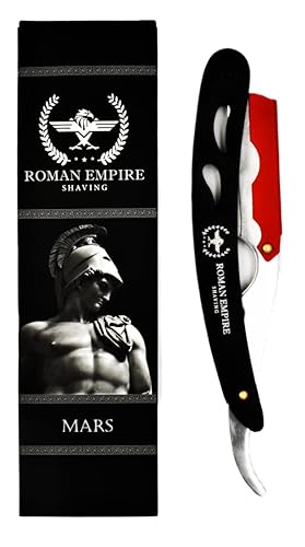 Miniatura 4 de Roman Empire - Maquinilla de afeitar para peluquero profesional con 20 cuchillas de muestra (Astra-Sharp-Shark-Voskhod)