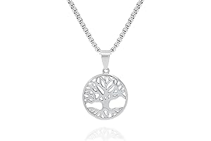 Baronyka Tree of Life Necklace: Sterling Silver Men's Pendant, Timeless Symbol of...