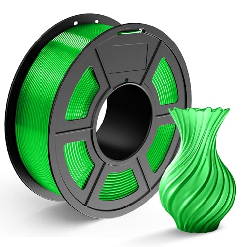 Image of TECBEARS PLA 3D Printer Filament, PLA Filament 1.75mm, Neatly Wound 3D Printing Filament, Dimensional Accuracy + /- 0.02 mm, 1Kg Spool(2.2 lbs), Fits for Most FDM 3D Printers, PLA Transparent Green