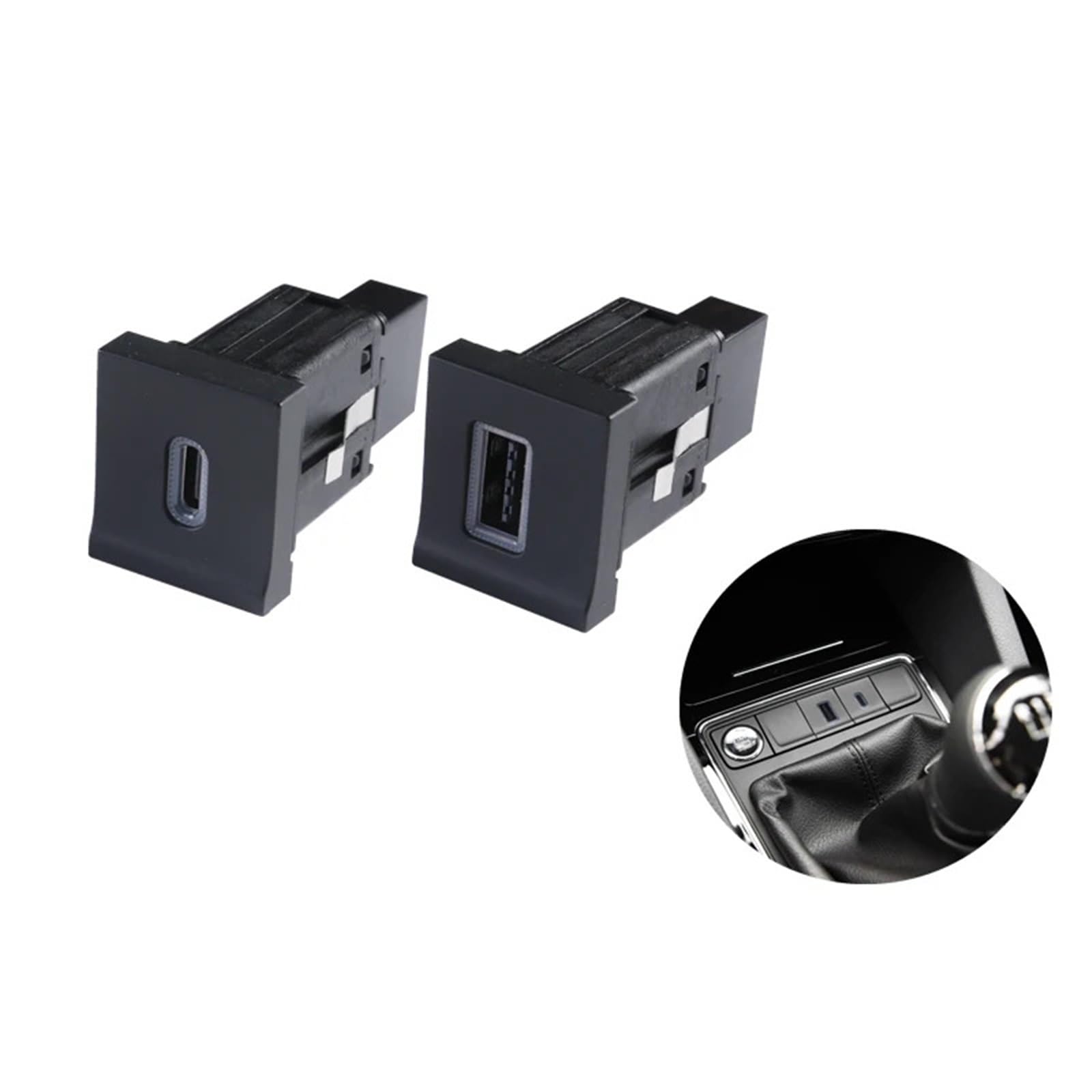Interruttore a levetta per auto Per VW Per Volkswagen Sagitar USB caricabatteria per auto QC3.0 adattatore interfaccia di ricarica automatica pulsante 2015-2018 parti(QC3.0 and PD)