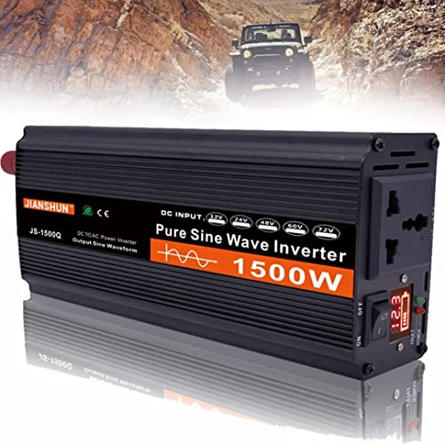Onduleur alimentation véhicule DC 12V 24V à 220V AC convertisseur sinusoïdal