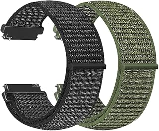 Vodtian 22mm Nylon Armband Kompatibel mit Samsung Samsung Galaxy Watch 3 45mm/Galaxy Watch 46mm/Gear S3 Classic/Frontier, Schnellverschluss Ersatz Sport Loop Uhrenarmband für Damen Herren