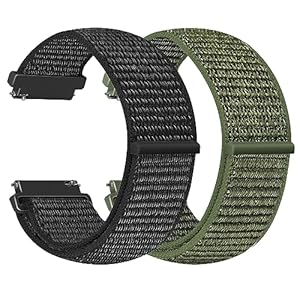 20mm Nylon Armband Kompatibel Mit Samsung Galaxy Watch 7/6/5/4/FE 40mm 44mm, Watch 5 Pro 45mm, 6 Classic, 4 Classic, Active 2, Garmin Vivoactive 5 – Uhrenarmband für Damen Herren