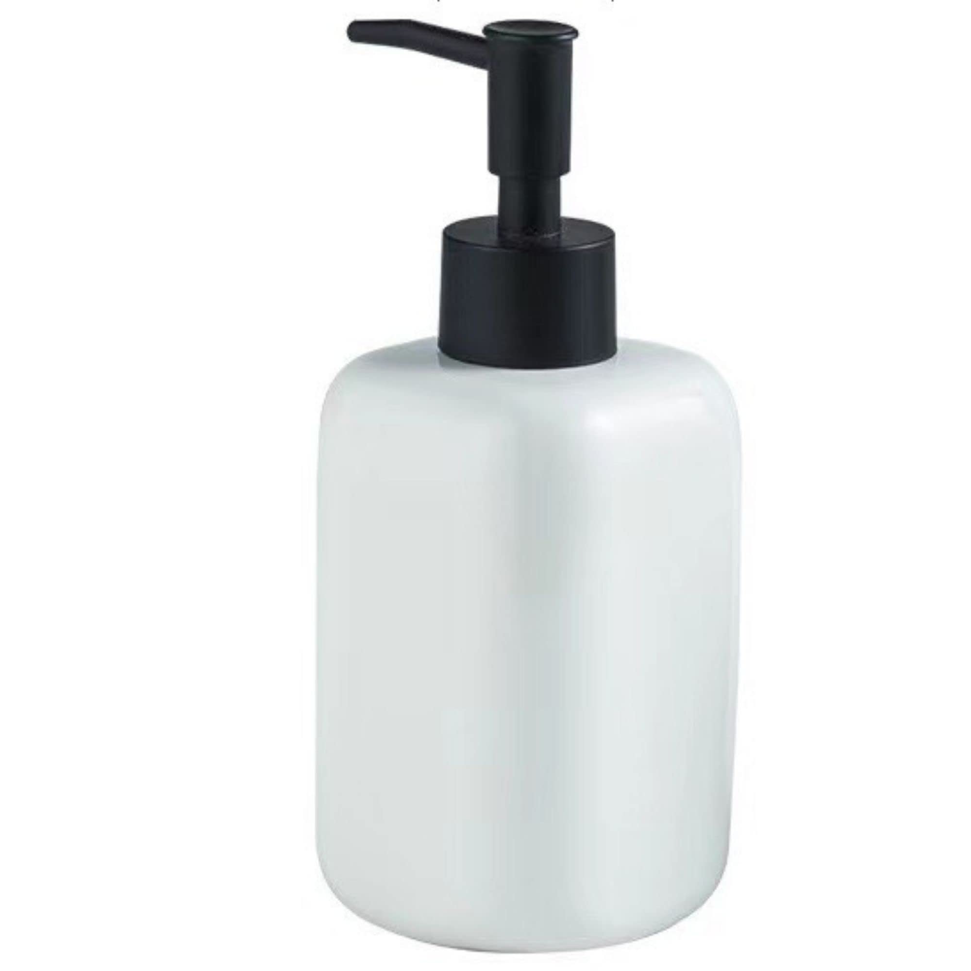 FabSeasons Soap Dispenser with Pump, Solid/Plain Dispensar Bottle Used in Hotels, B&B's & Homes-Kitchen & Bathroom White