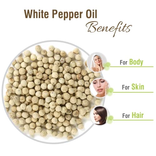 Image of Crysalis White Pepper (Piper Nigrum L) Oil |100% Pure & Natural Undiluted Essential Oil Organic Standard|Moisturizes & Nourishes For Aromatherapy Therapeutic Grade| - 50ml With Dropper