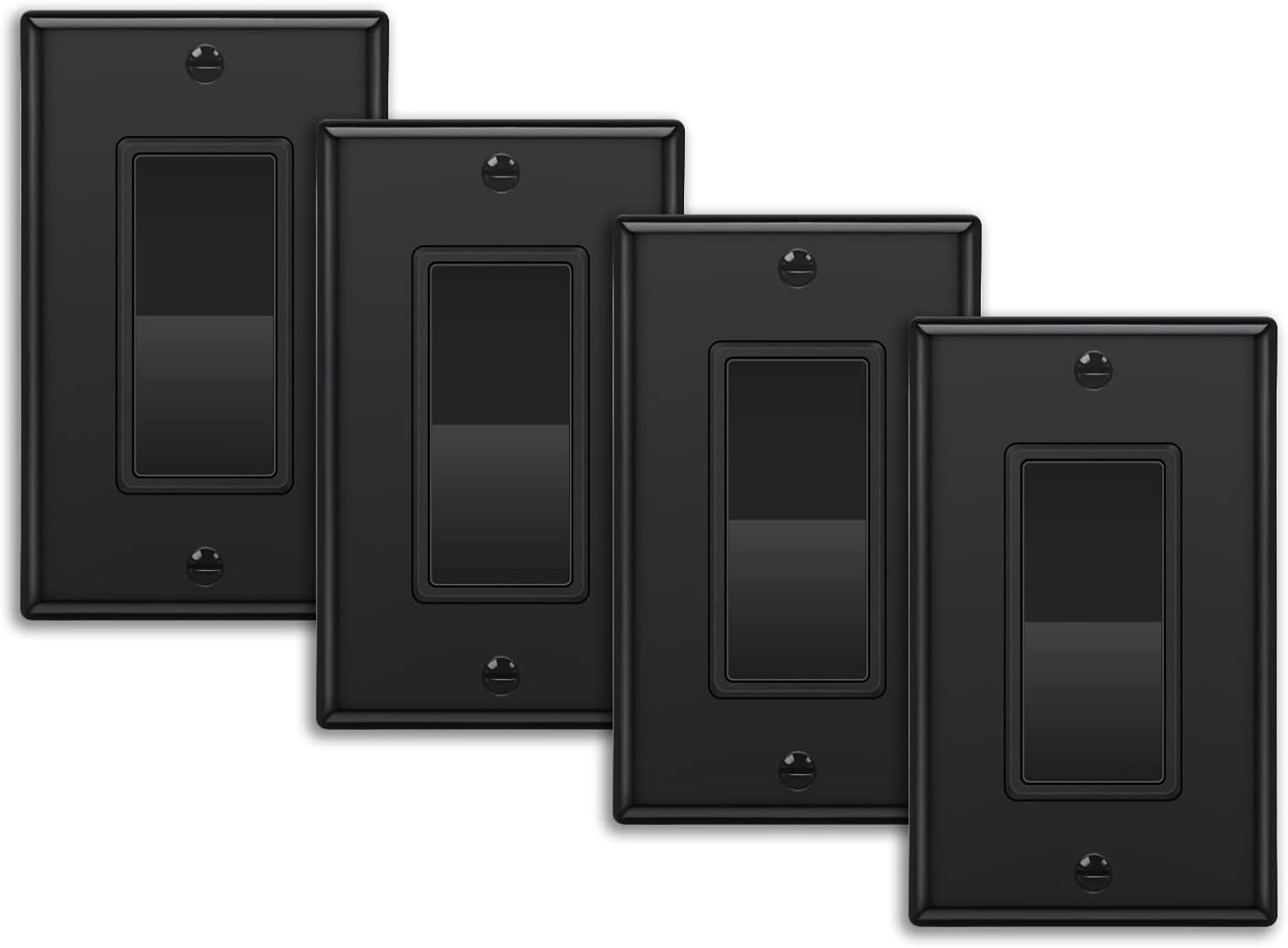 [4 Pack] BESTTEN 3Way Decorator Wall Light Switch with Decor