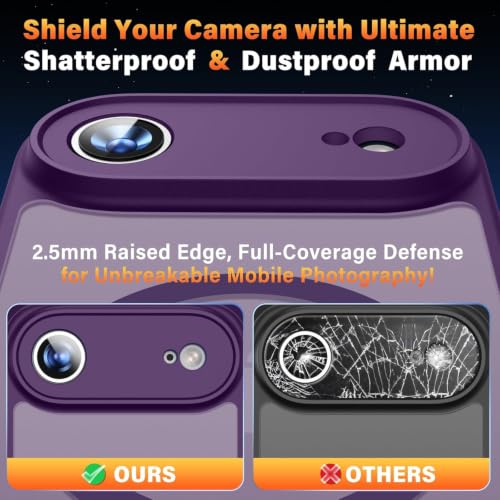 Image of VONZEE Compatible with iPhone 17 Pro Case (6.3 Inch), Hybrid Transparent PC + TPU Cover, Military Grade Shockproof Protective Case, Anti-Yellow Scratch Resistant, Non-Slip Full Body Protection, Grey
