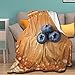 SSWM Blueberry Pancakes Couverture en micro polaire ultra douce avec impression par transfert et flanelle anti-boulochage adaptée pour toutes les saisons, lit, canapé 200 x 178 cm
