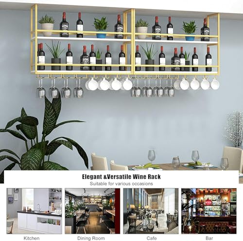 Support de bouteille de vin suspendu industriel pour optimiser la cuisine - 5