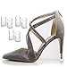 Heel Hunks Clear H1-XS 9-10mm Heel Cap Protector Replacement Tips for High Heel Shoes and Stiletto - Anti-Slip and for Grass - (5 Pairs)