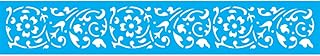 Stencil 5x30cm TK0037 Barrado Flor Arabesco Toke de Arte