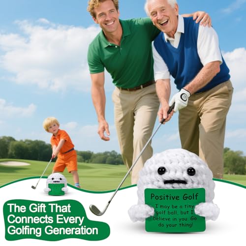 Objeto decorativo pelota de golf crochet positivo miniatura 4