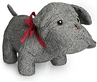 Blue Canyon Cleo Cat Door Stop| Sand Stuffed Door Stopper| Heavy Door Stopper Animals| 1kg| Polyester Fabric Door Stopper for Bedroom, Kids Room, Outdoor| Elegant Home Décor, Kids Toy|(Grey)