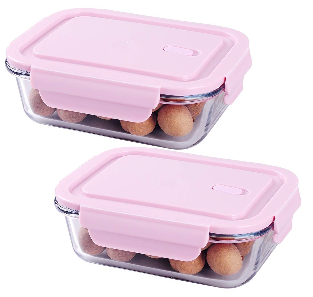 Seedware -650 ML Glass Meal Prep Containers - Food Prep Containers with Lids Meal Prep - Food Storage Containers Airtight Microwave, Oven, Freezer and Dishwasher (2)