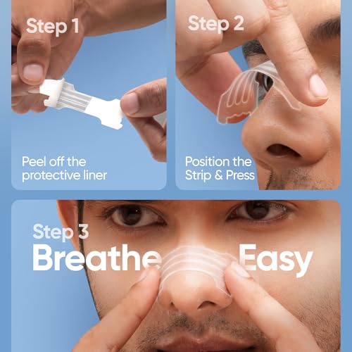 Image of Frido Nasal Strips | Anti-Snoring Nose Strip with 12-Hour Adhesion | Transparent Nose Opener for Better Sleep | Snore Stopper for Men & Women | Pack of 15