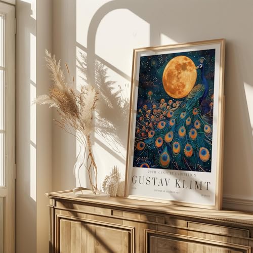 Peinture florale classique Klimt grand format encadré