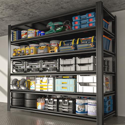 Image of Garage Shelving Heavy Duty Storage Shelves 3000 LBS Adjustable Metal Shelving Uints and Storage for Garage,Warehouse,School,Commercial,Business, (LJ-3-6-T3)