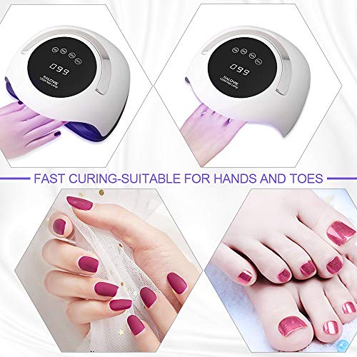 image for UV LED Nail Lamp, HALOVIE Nail Dryer 120W for Gel Polish with 4 Timers
