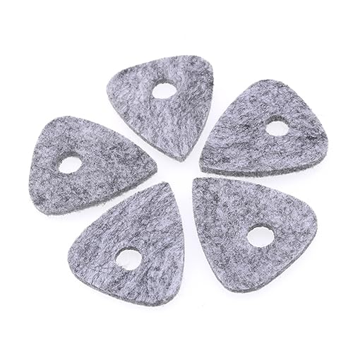 Parliky 10個吉他?片 羊毛フェルト製 グレー クリーム 軽量で柔らかく快適なグリップ ウクレレやアコースティックギター対応 ナイロン弦向け柔らかトーンギター用ピック