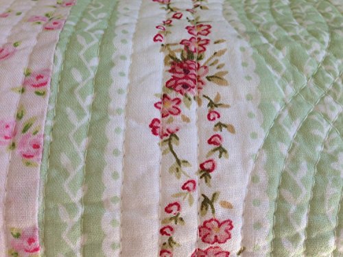 Finely Stitched Home Full Queen Quilt Set Shabby Patchwork Vintage Pink Rose Chic #TOP1