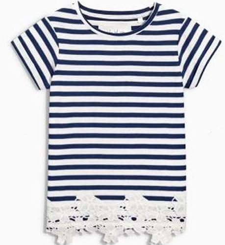 Amazon Co Jp Next ネクスト Tシャツ 半袖 ボーダー レース 花 子供服 女の子 トップス 95 100 1 110 キッズ 子供 服 ファッション小物