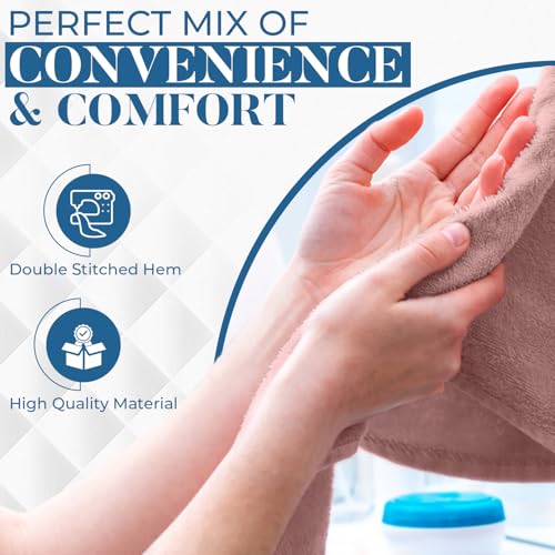Image of DAN RIVER 6-Pack Premium Hand Towels (16x28 Inches) - 100% Cotton, Ultra Soft, Lightweight, Highly Absorbent Towels for Bathroom, Spa, Gym, Salon, Hotel, and Travel - Dusty Pink