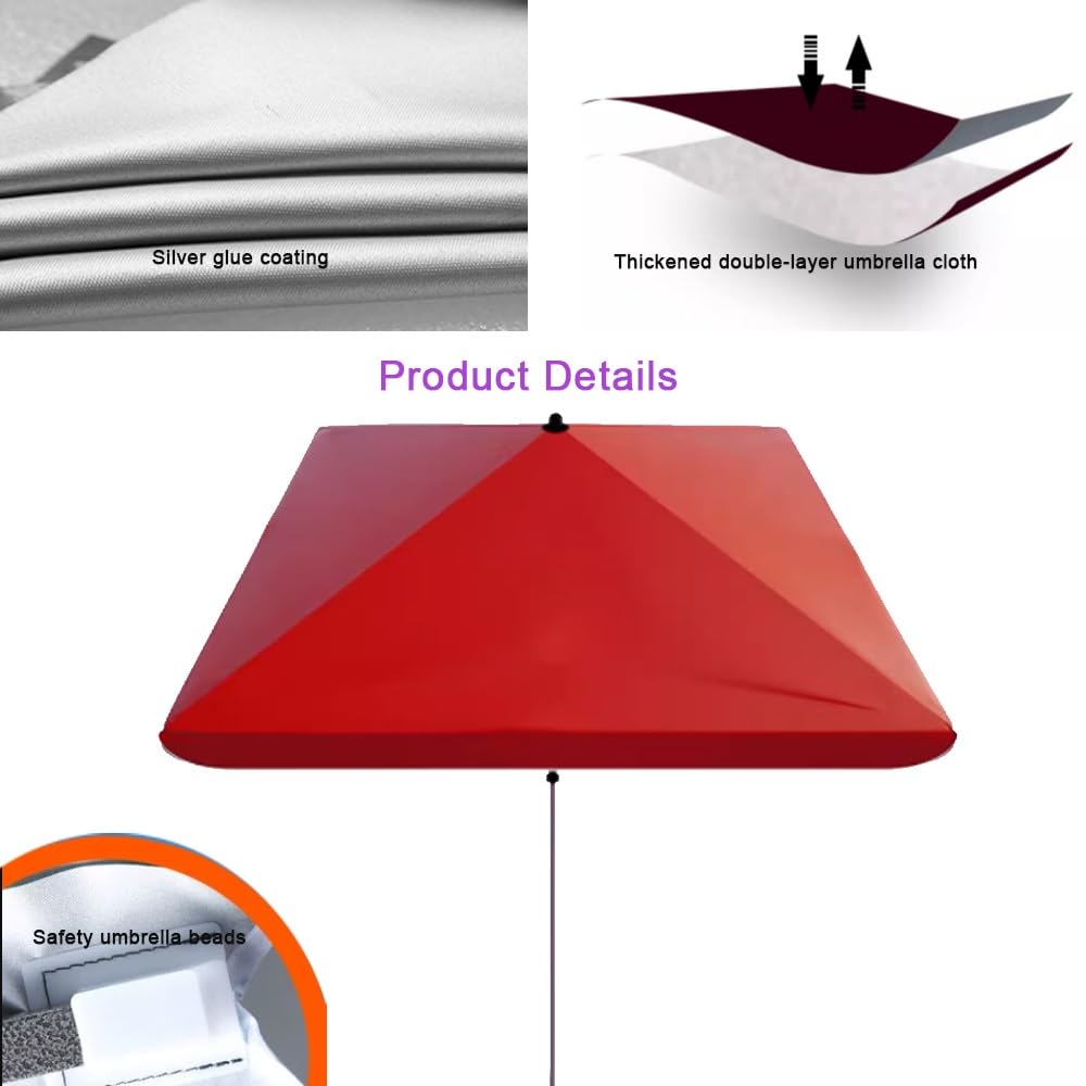 Housse De Rechange Pour Parasol Déporté Carré De 250x250cm