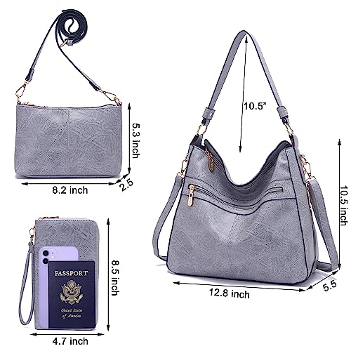 Image of Women Large Crossbody Bags Ladies Satchel Shoulder Handbags Purse and Wallet Set for Women Totes Hobo Purses