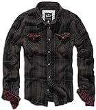 Gerader Schnitt Brandit Checkshirt Duncan Brown-Black L