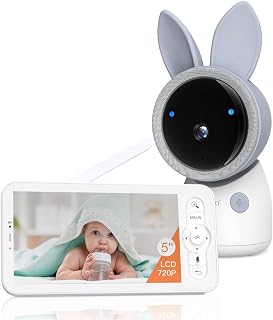 ARENTI AINanny A4 Kit Plus 4 MP Video-Babyphone mit 12,7 cm (5“) LCD-Bildschirm, Schwenk- und Neigefunktion mit Auto-Tracking
