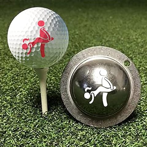 weilaike Stainless Steel Golf Ball Marker, Golf Ball Marker Stencil Custom,Funny Golf Ball Stencil Tool,Adult Humor Golf Ball Marker, Creative Golf Ball Stencil for Men Or Women Cover