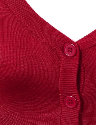 Image of Allsense Women's Cropped Bolero Shrug Cardigan | 3 /4 Sleeve, Button Down, Lightweight Knit Sweater