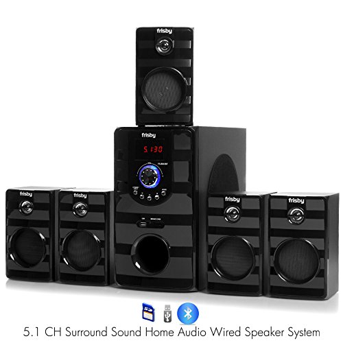Frisby FS-5040BT 5.1 Surround Sound Home Theater Speakers System with Bluetooth USB/SD