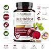 Healbend Organic Beet Root Capsules 1300mg - Nitric Oxide Booster Beets Support Healthy Blood Pressure, Heart Health, Circulation Superfood - 120 Count