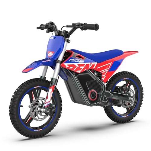 RFN SX-E500 36V Electric-Dirt-Bike, MAX 700W Electric Motorcycle 21.7 mph Max Speed & 15.5 Mile Range, 3-Speed Electric Bike for Kids Ages 4-8