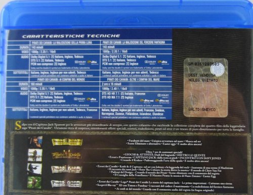 PIRATI DEI CARAIBI - LA QUADRILOGIA - 4 Blu-Ray