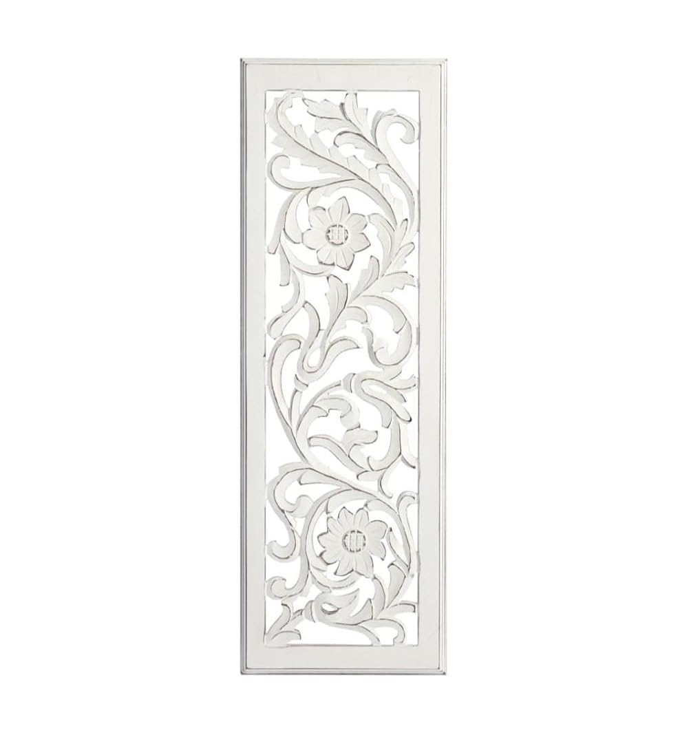 WOODWAVE Wall Hanging Panel | Wooden Wall Decorative Frame for Living Room | MDF Wall Decor Wooden Frame for Home (24X9) (Pack of 1) (White)-image-48