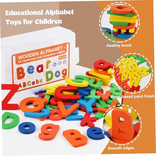 Letras de madera abecedario infantil con caja organizadora 3